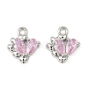 Brass Micro Pave Cubic Zirconia Pendants KK-C107-14A-P-1