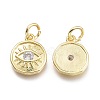 Brass Micro Pave Cubic Zirconia Pendants KK-P187-17A-G-2