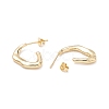 Twist Shape Stud Earrings EJEW-A064-06G-RS-2