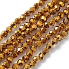 Electroplate Glass Beads Strands EGLA-K015-10D-1