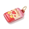 Valentine's Day Spray Painted 304 Stainless Steel Pendants SA-CBA08A6-07D-G-2