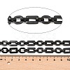 201 Stainless Steel Oval with Rectangle Link Chains CHS-F024-01A-EB-2
