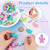 12Pcs 6 Colors Tortoise Silicone Beads SIL-OC0001-09-4