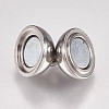 Tarnish Resistant 304 Stainless Steel Magnetic Clasps with Loops STAS-G173-05P-10mm-3