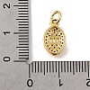 Brass Micro Pave Cubic Zirconia Pendants KK-U072-12G-3