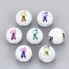 Electroplate Glass Beads EGLA-S178-11K-08-1