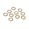 Brass Micro Pave Clear Cubic Zirconia Spring Gate Rings ZIRC-F120-007G-3