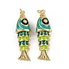 Brass Enamel Pendants KK-L241-23G-2