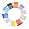 20Pcs 10 Colors Rectangle Organza Drawstring Bags CON-YW0001-31C-2