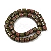 Natural Unakite Beads Strands G-G275-D20-10x10mm-3