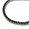 Black Cubic Zirconia Tennis Bracelet BJEW-M301-01P-01-2