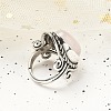 Natural Rose Quartz Adjustable Rings RJEW-I108-01AS-13-3