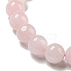 8.5mm Round Natural Rose Quartz Beaded Stretch Bracelets BJEW-C074-01L-4