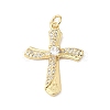 Easter Brass Micro Pave Clear Cubic Zirconia Pendants KK-E799-05B-G-1