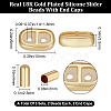 5 Sets Brass Cord Ends KK-BBC0009-28-2