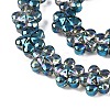 Electroplate Glass Beads Strands EGLA-T028-02N-3