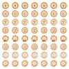 200Pcs 8 Styles Wood Buttons BUTT-TA0001-34-1