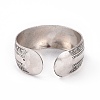 Bohemia Tibetan Style Alloy Thick Open Cuff Bangle for Women BJEW-E002-01AS-06-3