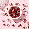 80Pcs Polymer Clay Rhinestone European Large Hole Beads with Silver Color Plated Brass Cores FPDL-LT0001-02A-6