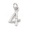 Brass Micro Pave Clear Cubic Zirconia Charms KK-P339-27P-04-1