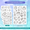 4 Sheets 11.6x8.2 Inch Stick and Stitch Embroidery Patterns DIY-WH0455-063-2