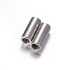 Tarnish Resistant 304 Stainless Steel Magnetic Clasps with Glue-in Ends STAS-K006-10C-2