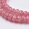 Natural White Jade Bead Strands X-G-R171-6x8mm-06-3