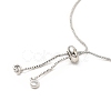 Adjustable Rack Plating Brass Cubic Zirconia & Box Chain Bracelets BJEW-A132-23P-4