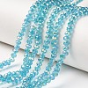 Electroplate Transparent Glass Beads Strands EGLA-A034-T6mm-T09-1