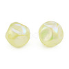 Electroplate Rainbow Iridescent Plating Acrylic Beads TACR-T025-002C-4
