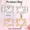 4Pcs 2 Colors Alloy Crystal Rhinestone Wedding Shoe Decorations FIND-CP0001-41B-2
