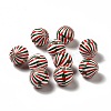 Christmas Theme Printed Natural Wooden Beads WOOD-L020-A04-1