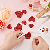 8Pcs 3 Style Heart Handmade Appliques PATC-FG0001-71-3