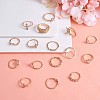 17Pcs 17 Style Crystal Rhinestone Teardrop & Star & Horse Eye Finger Rings Set JR937A-4