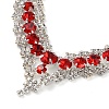 Alloy Rhinestone Necklaces & Stud Earring Sets for Women SJEW-U001-01P-01-5