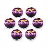 Halloween Printed Natural Wood Beads WOOD-T021-63-1
