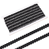 12M Polyester Glitter Wavy Fringe Trim Ribbon OCOR-WH0003-031A-1