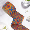 2.5Yards Rhombus Vintage Jacquard Polyester Ribbon OCOR-CY0004-48B-7