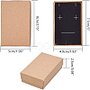 Kraft Paper Cardboard Jewelry Boxes CBOX-BC0001-09-3