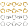 60Pcs 2 Colors Brass Open Jump Rings KK-BC0015-81-1