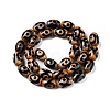 Natural Tibetan Agate 3-Eye Beads Strands G-T138-195C-2