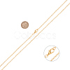 Brass Cable Chains Necklace Making MAK-PH0002-08-2