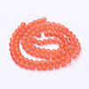 Baking Paint Transparent Glass Bead Strands X-GLAA-S031-8mm-27-3
