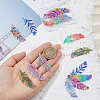 18Pcs 9 Colors 430 & 201 Stainless Steel Filigree Pendants STAS-HS0001-33-3