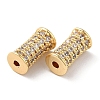 Brass Micro Pave Cubic Zirconia Beads KK-P239-24G-2