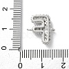 Brass Micro Pave Cubic Zirconia Letter Links KK-I717-04F-P-3