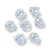UV Plating Rainbow Iridescent Acrylic Beads X1-OACR-H015-11-4