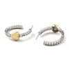 Rack Plating Brass Heart Stud Earrings EJEW-H117-04GP-2