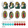 36Pcs 6 Style Food Grade Eco-Friendly Silicone Focal Beads SIL-CA0002-05-2