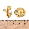 304 Stainless Steel & ABS Plastic Pearl Stud Earrings SA-CBA2696-37G-5